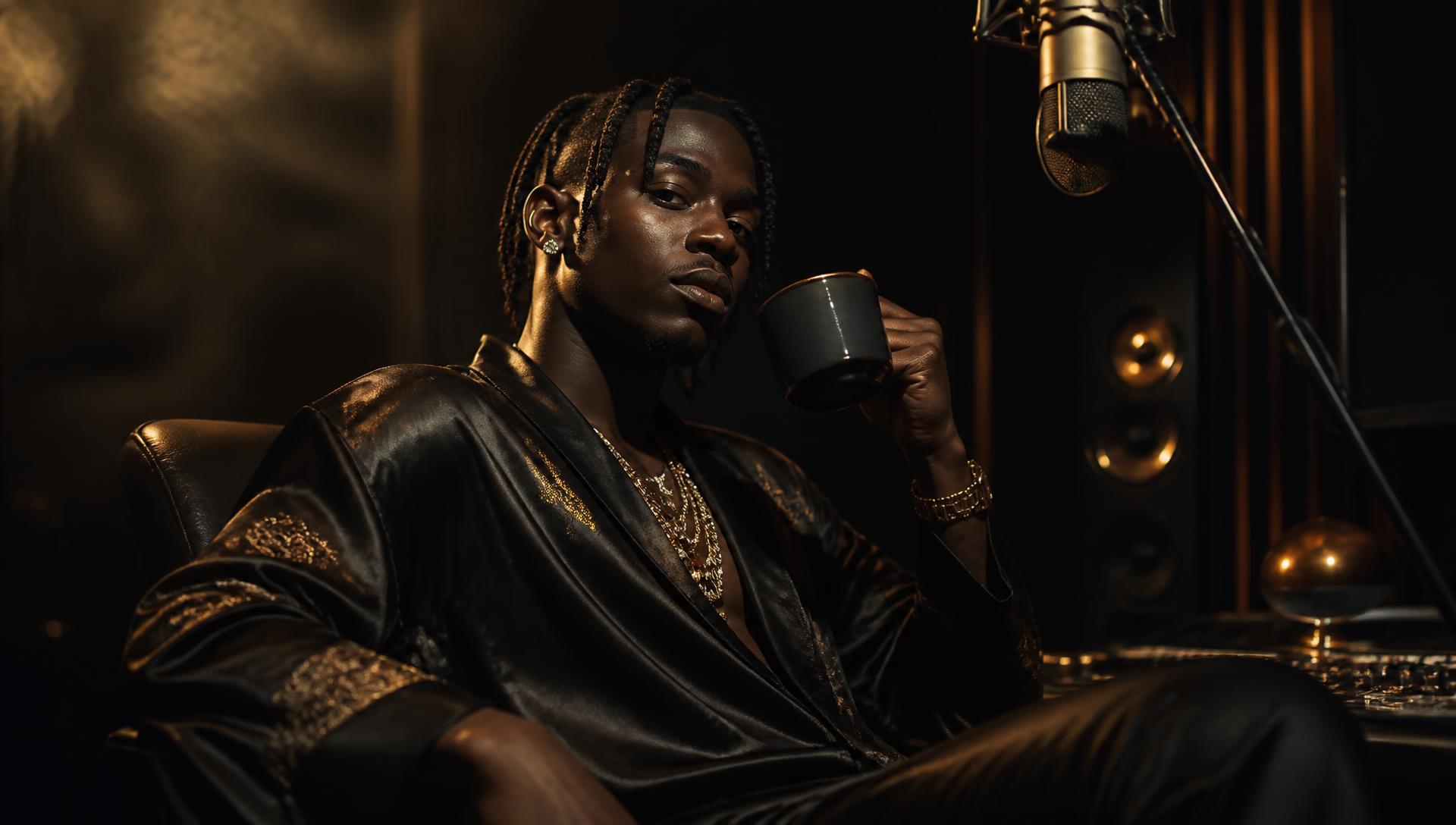 KAYAZO en studio d'enregistrement